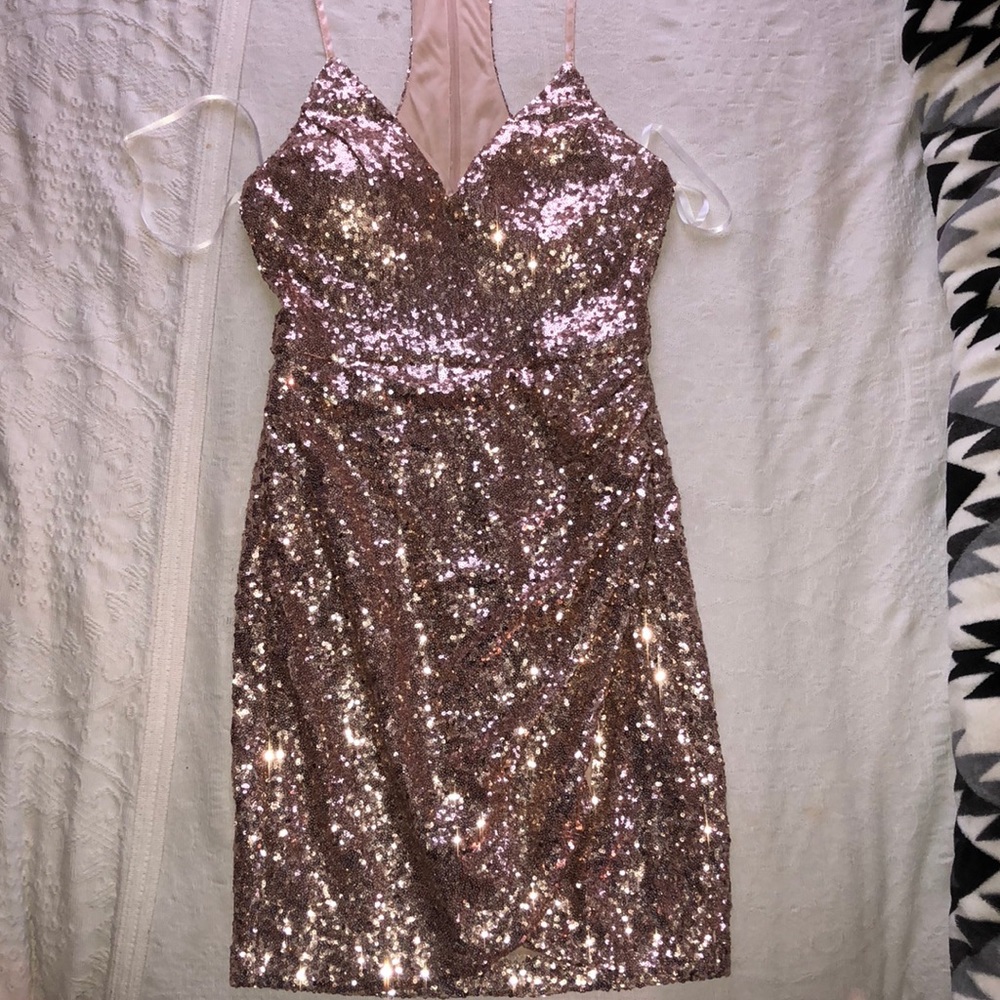 Rose Gold Sequin Dress